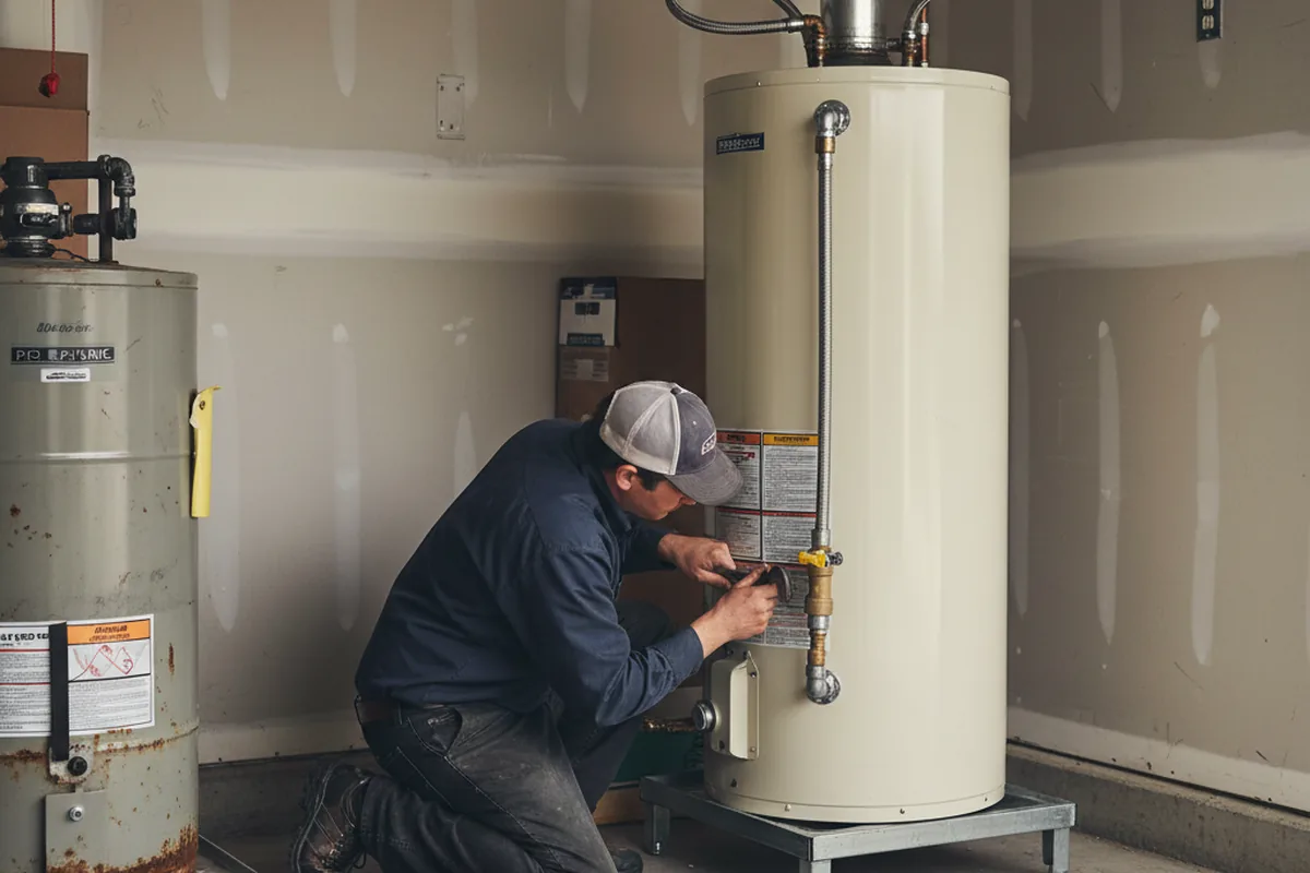 Water heater and shutoff valve replacement in Elk